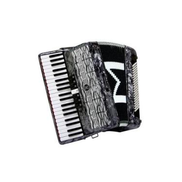 Imagem de Acordeon 120 Baixos Michael ACM12007N PBK - Preto Perolado Com Case