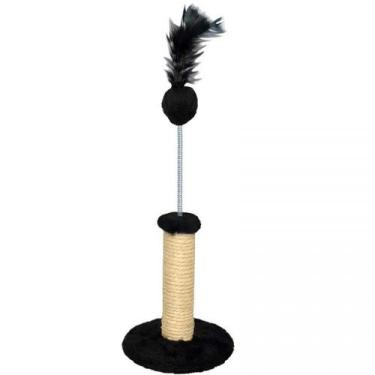 Imagem de Arranhador Poste Para Pets Gatos Redondo Pequeno em Pelúcia 18x18x23 c