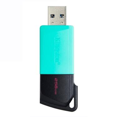 Imagem de Pendrive Kingston Exodia 256GB USB 3.2 Leitura Até 100MB-s Preto e Verde DTXM-256GB