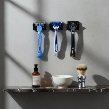 Imagem de Kit 3 Suporte Porta Aparelho Lâmina Barbear Adesivo Banheiro - barbead
