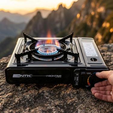 Imagem de Fogareiro Portátil NTK Frontier Flex Preto 2200W Ignição Piezo Chama R