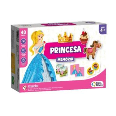 Imagem de Jogo da Memória Educativo Princesas 40 Peças Pais e Filhos - 2824-1