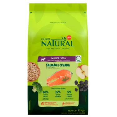 Imagem de Ração Guabi Natural para Cães Adultos de Raças Médias sabor Salmão & Cevada - 12KG