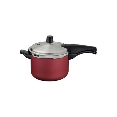 Imagem de Panela De Pressão Effect Alumínio Revestimento Antiaderente 20 Cm 4,5 L Vermelho Tramontina 20591720