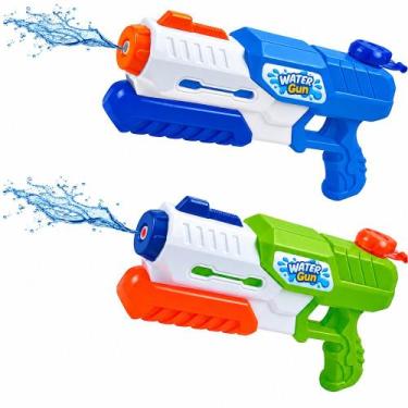 Imagem de Kit com 2 Lançador de Água Super Jato de 500ML Azul e Verde - DM Toys
