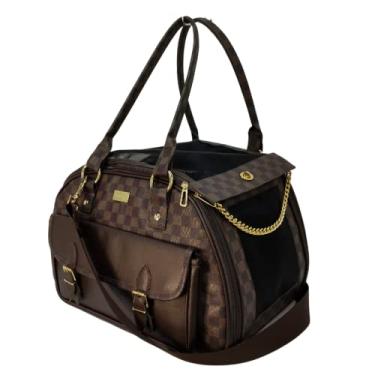 Imagem de Bolsa de Transporte Pet Luxo Fashion Paris Marrom