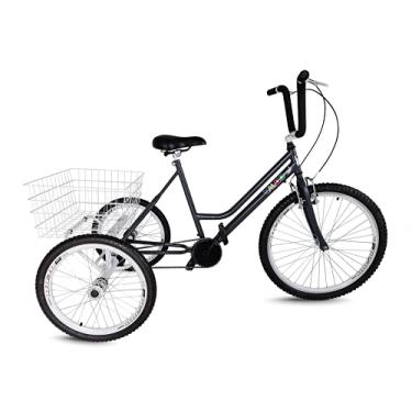 Imagem de Triciclo Aro 26 Chumbo/Branco - Montagem Super