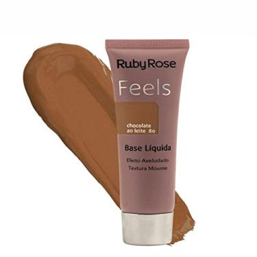 Imagem de BASE LIQUIDA RUBY ROSE FEELS COR CHOCOLATE AO LEITE 80