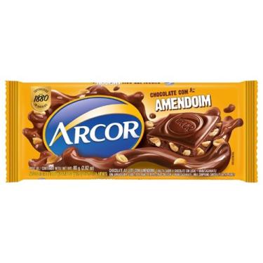 Imagem de Chocolate Barra Arcor Ao Leite com Amendoim 80G