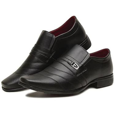 Imagem de SAPATO SOCIAL PRETO MASCULINO OXFORD ESTILO ITALIANO 114 (41, PRETO)