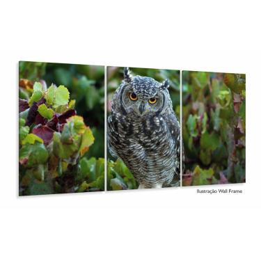 Imagem de Quadros Decorativos Coruja Linda120x60 3 peças em Tecido