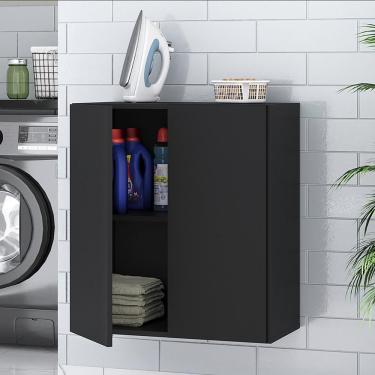 Imagem de Armário Lavanderia com 2 Portas Multimóveis MP5021 Preto