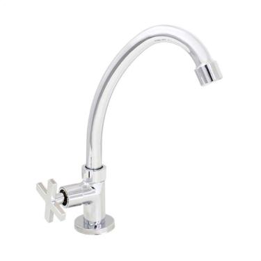 Imagem de Torneira Cozinha Mesa Bica Móvel Cromada C29 Arejador Fixo