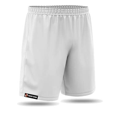 Imagem de Calção Short de Futebol Adstore Branco Academia Corrida Bermuda Shorts (P)