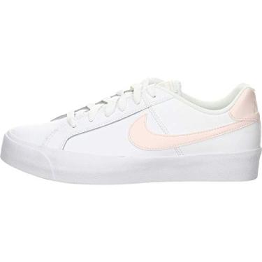 Imagem de Nike Tênis Court Royale AC feminino, branco/rosa claro, 38 regular EUA, rosa
