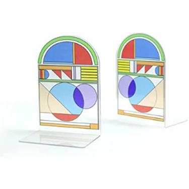 Imagem de KRASS Estante de livros Prateleiras de estante para livros, extremidades de livro, suporte de luz de rua criativa, suporte decorativo para livros pesados de metal suportes de livros de exibição de livros, preto, 1 par, Collector88