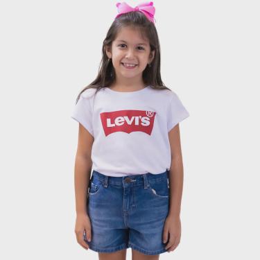 Imagem de Camiseta Levis Infantil Feminina Batwing Branca (LK0010319)