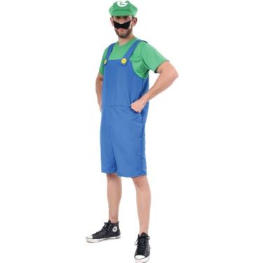 Imagem de Fantasia Luigi Adulto Verão - Super Mario  P