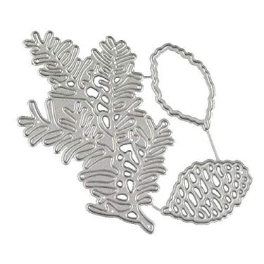 Imagem de Molde de corte, molde de corte para scrapbook, moldes de scrapbooking bonito padrão de pinha de aço carbono gravação de moldes de corte moldes de estêncil molde para álbum de recortes decoração de cartão de papel DIY presentes de artesanato