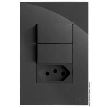 Imagem de Kit Interruptor Duplo Simples + Tomada 20A 4X2 Brg11301-8Gf