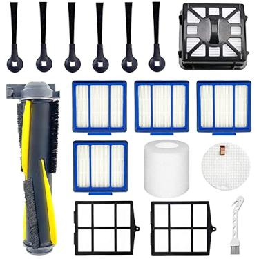 Imagem de CauYien kit de peças de reposição a vácuo compatível com Shark IQ R101AE (RV1001AE), IQ R101 (RV1001) escova lateral, escova de rolo, filtros, filtros de espuma