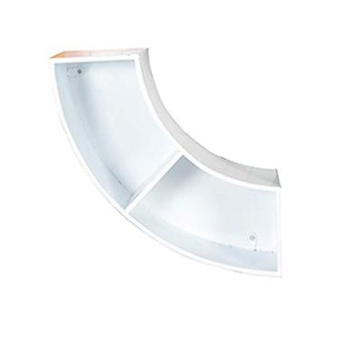 Imagem de KIZQYN Estante de livros estilo industrial estante de parede rack de armazenamento decorativo criativo curvo estante de exibição para sala de estar quarto escritório estante de 70,6 cm (cor: ouro)