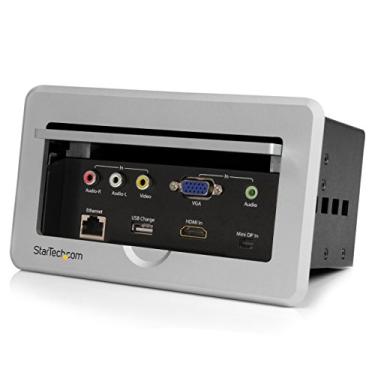 Imagem de StarTech. Caixa pop-up de conectividade de mesa de conferência com portas AV e dados - HDMI, VGA, componente, MDP para saída HDMI (BOX4HDECP)