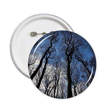 Imagem de Blue Sky Green Florestry Science Nature Cenário Alfinetes Emblema Botão Decoração Acessório 5 peças