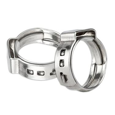 Imagem de Pinças Pex, 50 peças de aço inoxidável 304 de 1/2 polegada PEX Cinch anéis de crimpagem para conexões de encaixe de tubulação PEX (1/2 polegada)