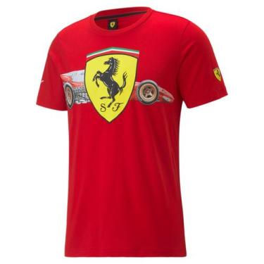 Imagem de Camiseta Puma Ferrari Race Heritage Big Shield Masculino - Vermelho