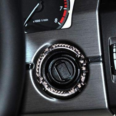 Imagem de JIERS Para Mercedes Benz Classe C W204 2011-2014, capa de decoração de círculo, chave de ignição de carro, acessórios de molduras interiores