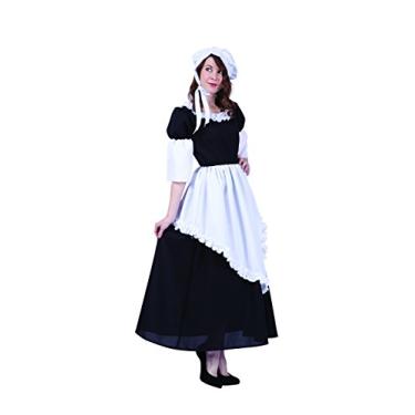 Imagem de RG Costumes Gorro feminino peregrino, Preto/branco, G