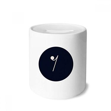 Imagem de DIYthinker White Music Caixa preta com oito descansos, porta-moedas de cerâmica para presente de cofrinho