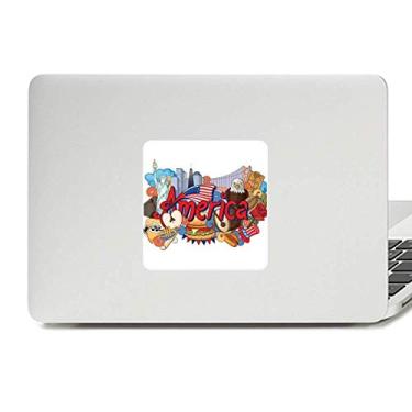 Imagem de Adesivo Eagle Liberty Burger America Graffiti Decalque Vinil Paster Laptop Decoração PC