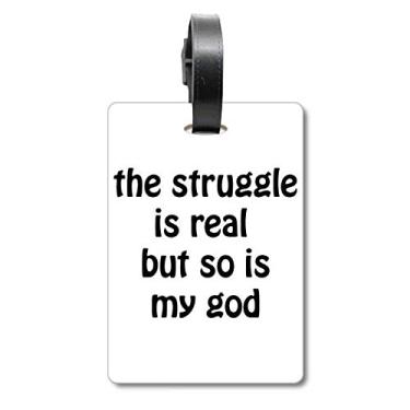 Imagem de The Struggle Is Real Christian Citcase Bag Etiqueta Bagagem Cartão Scutcheon Etiqueta