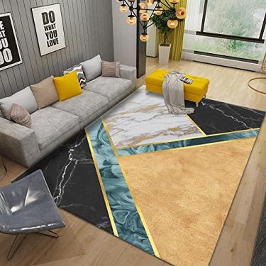 Imagem de jia cool Marroquino The Area Tapete Macio Tapete Moderno de Caxemira para Quarto Sala de Estar Tapete Decorativo Interior Casa 47,5x160 cm Geométrico-67