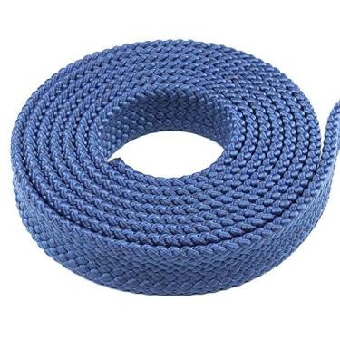 Imagem de West Coast Paracord 2,5 cm MFP Trança plana macia - Corda trançada polyPro oca plana - Preto, Vermelho, Marrom, Branco, Verde oliva, Bronzeado - Fácil de emendar e selar - Hanks (Azul Marinho, 30 m)