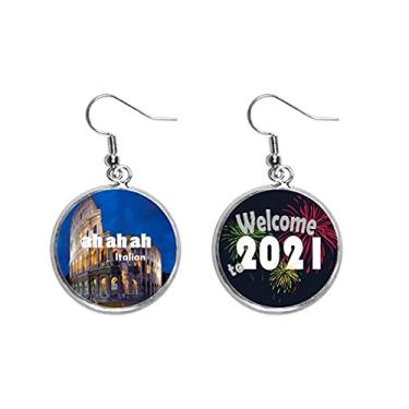 Imagem de Brincos com pingentes de orelha com paisagem de campo gladiador italiana, joia 2021 Blessing
