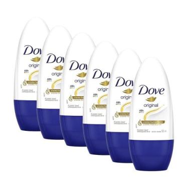 Imagem de Kit 6 Desodorantes Dove Antitranspirante Roll On Original 50ml