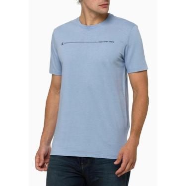 Imagem de Camiseta Mc Masculino Sustainable Calvin Klein - Azul Medio Azul G-Feminino