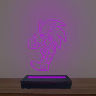 Imagem de Luminária Led 3d Sonic Abajur Luxo