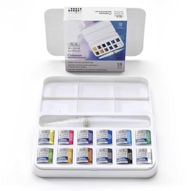 Imagem de Tinta aquarela Winsor & Newton Cotman, meia panelas, conjunto de 12, 12 unidades, Mutlicolor
