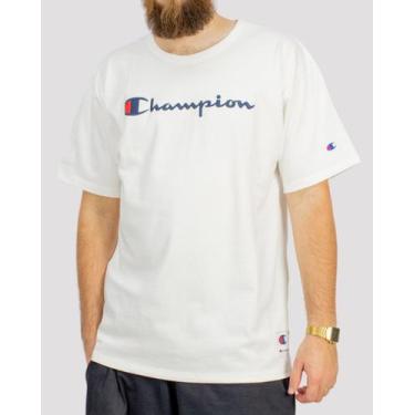 Imagem de Camiseta Champion Life Script Logo Bordado - Off White