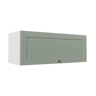 Imagem de Armário Aéreo Porta Basculante 90cm Arizona Cabecasa Madeiramadeira Branco/menta