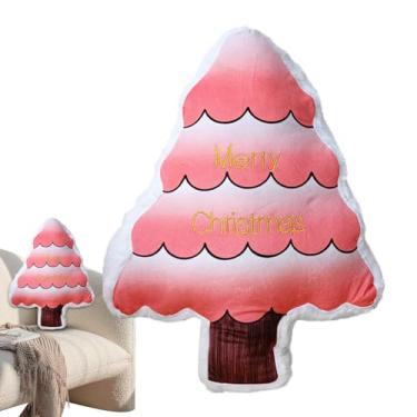 Imagem de Almofada de árvore de Natal - Almofadas lombares em formato de árvore de Natal - Almofadas decorativas de Natal, decorações de cama em formato de árvore de Natal Puchen