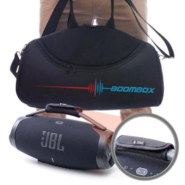 Imagem de Kit Case Bolsa Para Boombox 3 + Protetor de Alça e Ombro