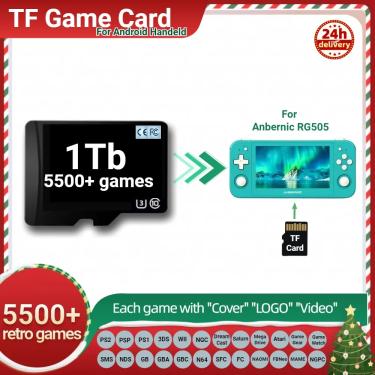 Imagem de Cartão de jogo portátil TF para Anbernic RG505  memória retro clássica  PS2  PS1  PS1  3DS  Android
