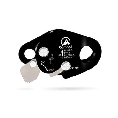 Imagem de CAMNAL Ascensor de corda, proteção contra queda de escalada, equipamento de rapel, material de alta resistência, proteção de escalada ao ar livre (preto estilo B)