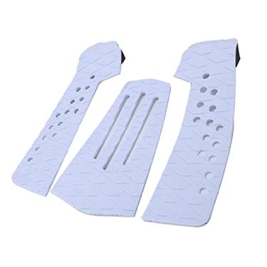 Imagem de Almofada de tração EVA para prancha de surf Vomeko Cauda profissional adesiva, almofadas de tração para deck de prancha de surf com almofada EVA Aplica-se a todas as pranchas - (White)