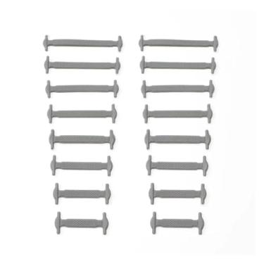 Imagem de Sneakers No Tie Solid Color Shoelaces Silicone Elastic Shoelaces Women's Casual Shoelaces Shoe Accessories(Gray)